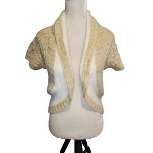 Anthropologie Sleeping on Snow Cardigan Angora/ Wool Blend sweater Small